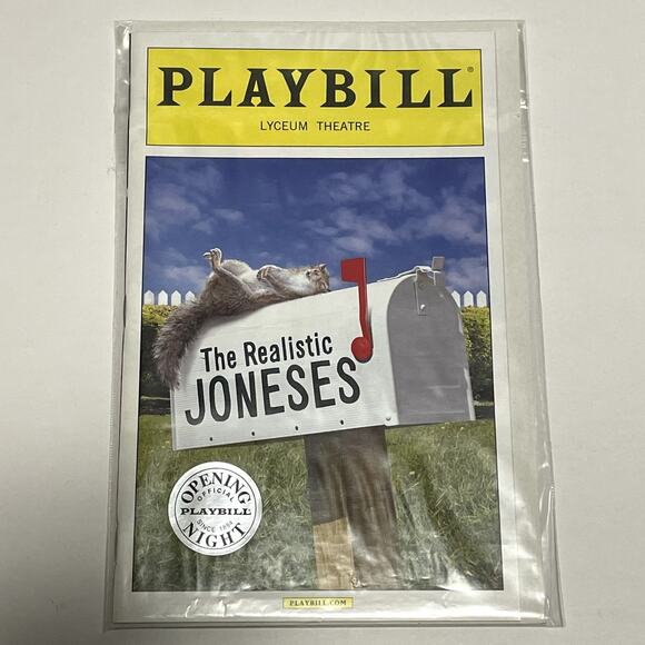 The Realistic Jones Opening Night Playbill Broadway Marisa Tomei Michael C Hall - Picture 1 of 2